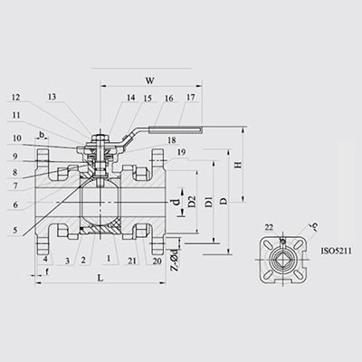 3-Piece Flanged Ball Valve (DIN PN16)